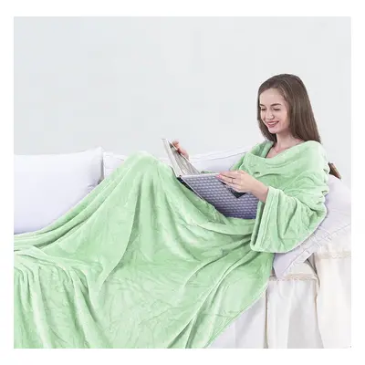 Koc z rękawami 150x180 Lazy ciepły miętowy