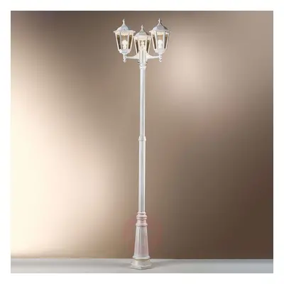 Lampa ogrodowa Puchberg 3-pkt, 255 cm, biało-złota