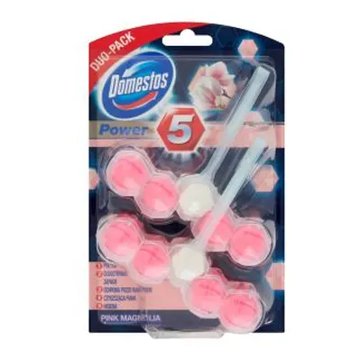 Domestos Power 5 kostka do WC 2x55g - pink magnolia