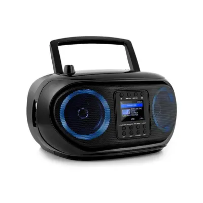 Auna Roadie Smart, boombox, internetové rádio, DAB/DAB+, FM, CD prehrávač, LED, WiFi, bluetooth