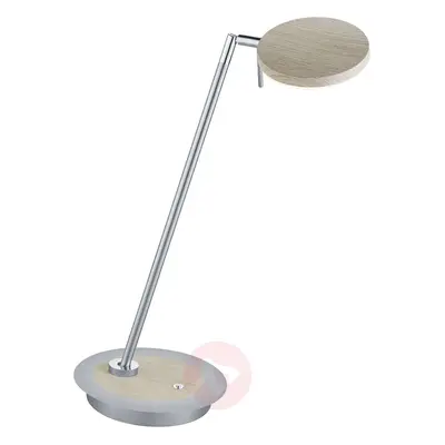 B-Leuchten Omega lampka biurkowa LED, jasne drewno