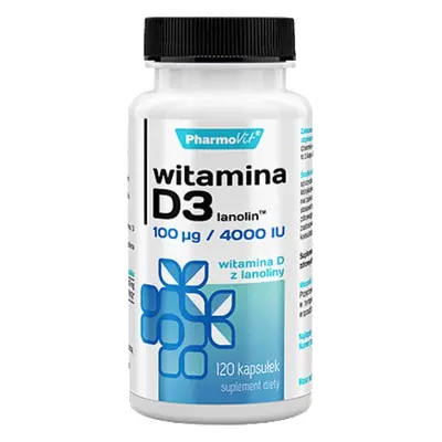 Witamina D3 10 µg / 4000IU 120 kapsułek PharmoVit