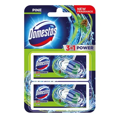 Domestos - Duorefil 3 in 1 Pine kostka do WC 2 X 40g, zapas