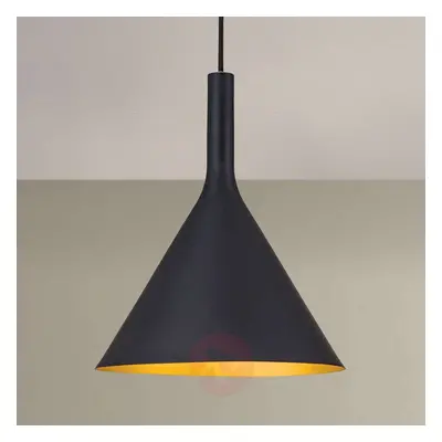 Lampa wisząca Gunda, czarno-złota