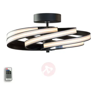 Zoya – nowoczesna lampa sufitowa LED, czarna