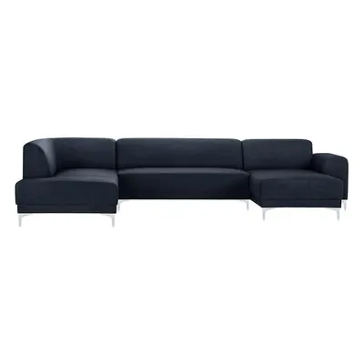 Sofa narożna prawostronna „Allegra Bleu Marine”, 206 x 344 x 75 cm