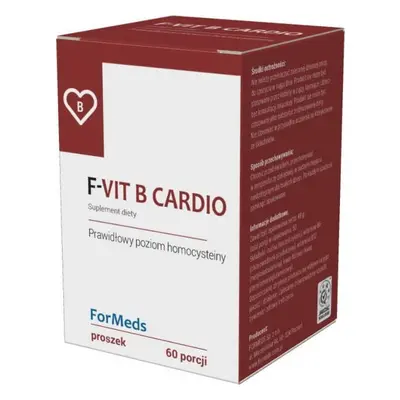 F-Vit B Cardio Witamina B12 1000mcg + Witamina B6 25mg + Kwas foliowy 1000mcg 60 porcji 48g ForM