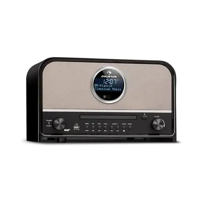 Auna Columbia, DAB rádio, 60 W max., CD, DAB+/FM tuner, BT, MP3, USB, čierne