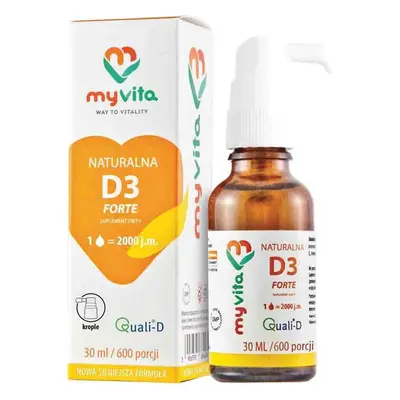 Naturalna witamina D3 D-3 2000IU 600 kropli 30ml MyVita