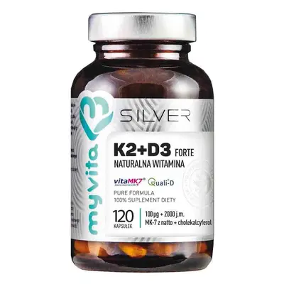 Witamina K2 K-2 + D3 D-3 2000IU 120 kapsułek MyVita Silver Pure