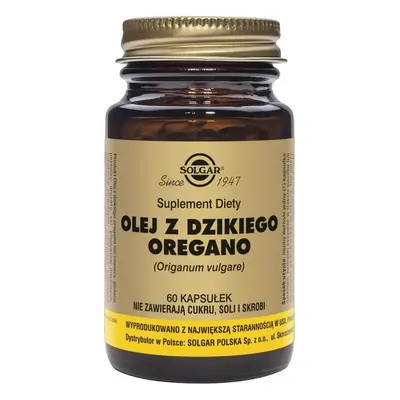 Olej z dzikiego oregano 175mg Karwakrol 70% 60 kapsułek Solgar