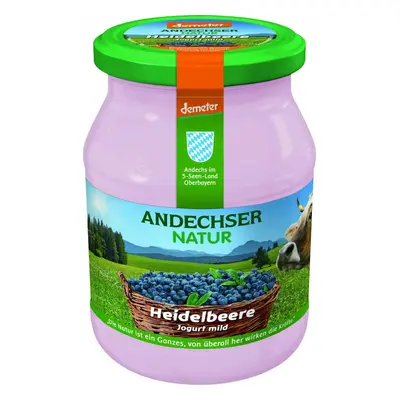 Jogurt borówkowy 3,7% Demeter BIO 500 g Andechser Natur