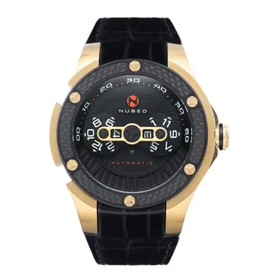 Nubeo Gent's Satellite Swiss Sellita Automatic IP Watch with Genuine Leather Strap