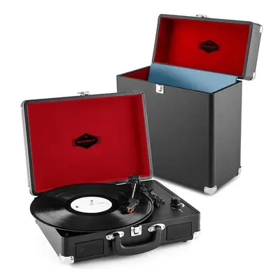 Auna Peggy Sue Record Collector Set black | retro gramofón | kufrík na gramofónové platne