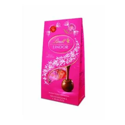 Lindt Lindor Czekoladki Milk & Strawberry 100 g