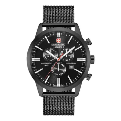 Swiss Military by Hanowa Gent's Black PVD Plated Chrono Classic watch with Milanese Strap