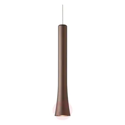 Lampa wisząca LED Rio, elegancki kształt, brąz