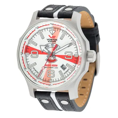 Vostok Europe Gent's Automatic Radio Room Watch with Genuine Leather Strap