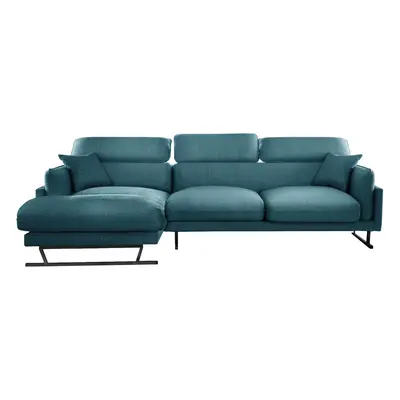 Sofa narożna lewostronna „Gigi Turquoise”, 257 x 188 x 94 cm