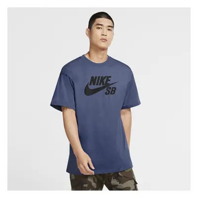 Męski T-shirt do skateboardingu z logo Nike SB - Niebieski