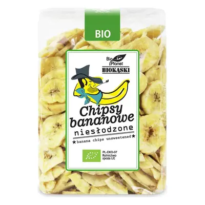 CHIPSY BANANOWE NIESŁODZONE BIO 350 g - BIO PLANET