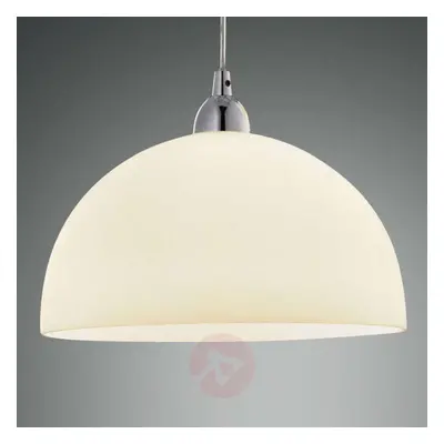 Nice – lampa wisząca, szklany klosz, żółty, 36 cm