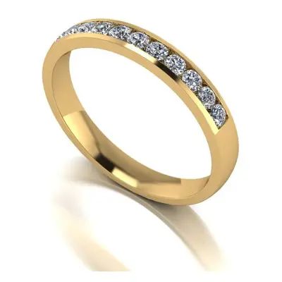 Moissanite 9ct Gold 33 Point Channel Set Eternity Ring