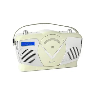 Auna RCD-70 DAB, retro CD rádio, FM, DAB+, CD prehrávač, USB, bluetooth, krémové