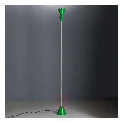 Zielona lampa stojąca LED Gru, ściemniana