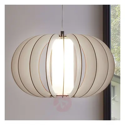 Lampa wisząca Stellato, drewniany klosz, 50 cm