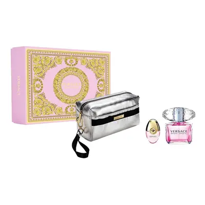 Versace Bright Crystal zestaw - woda toaletowa 90 ml + woda toaletowa 10 ml + kosmetyczka