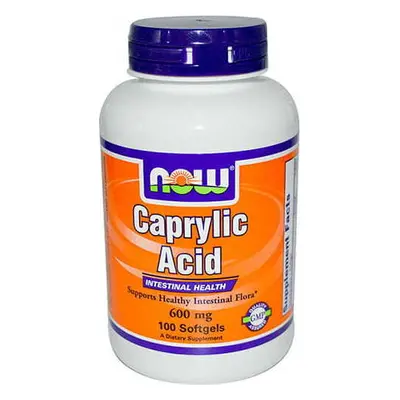 Kwas kaprylowy Caprylic Acid 600mg 100 kapsułek NOW FOODS