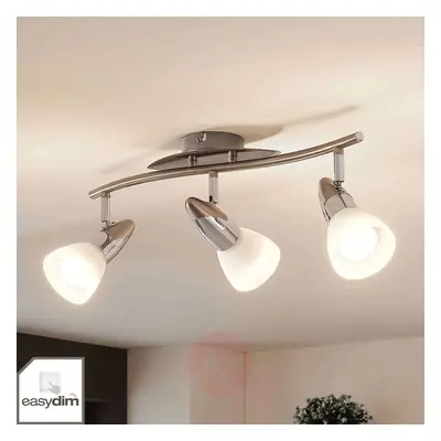 Lampa sufitowa LED Cora, easydim, 3-pkt., podłużna