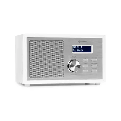 Auna Ambient DAB+/FM, rádio, BT 5.0, AUX vstup, LCD displej, budík, časovač, drevený vzhľad, bie