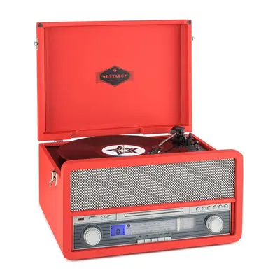 Auna Epoque 1907, retro audio systém, gramofón, bluetooth, MC, USB, CD, AUX