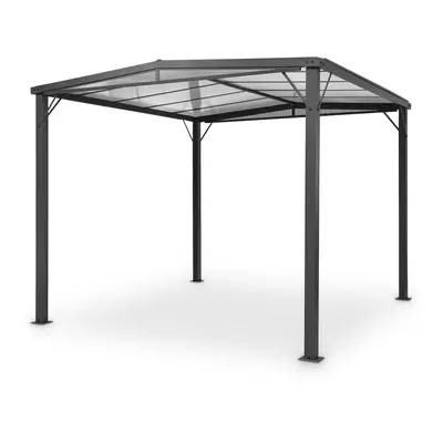 Blumfeldt Pantheon Solid Sky Flat, pergola, prístrešok, 3x3m, polykarbonát, sivá