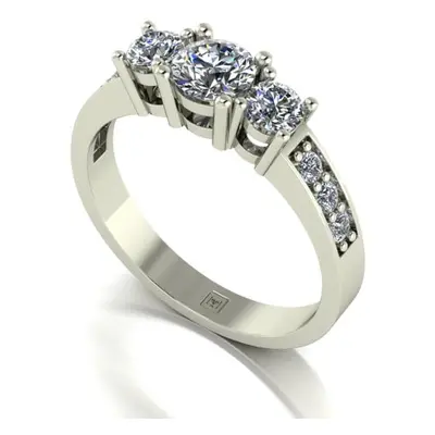 Moissanite 9ct Gold 1.00ct eq Lady Lynsey Trilogy Ring