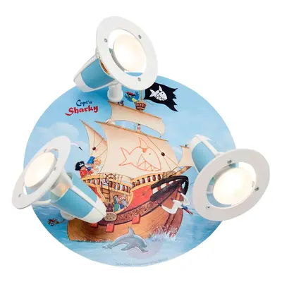 Lampa sufitowa Capt'n Sharky do pokoju dziecięcego