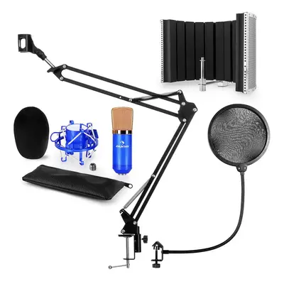 Auna CM001BG mikrofónová sada V5 kondenzátorový mikrofón, mikrofónové rameno, pop filter, mikrof