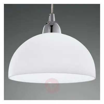 Lampa wisząca Nice, szklany klosz, biała, 26 cm