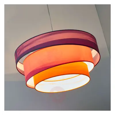 Kolorowa lampa wisząca Melia, fioletowa, różowa