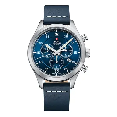 Swiss Military by Chrono Gent's Chronograph Watch with Genuine Leather Strap