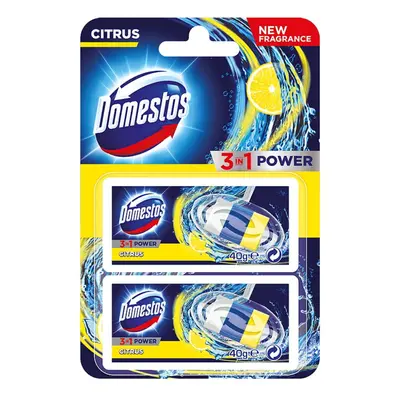 Domestos - Duorefil 3 in 1 Citrus kostka do WC 2 X 40g, zapas