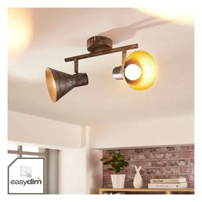 Czarno-złota lampa sufitowa LED Zera, easydim