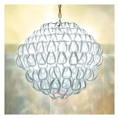 Lampa wisząca kryształowa Giogali, 50 cm, biała