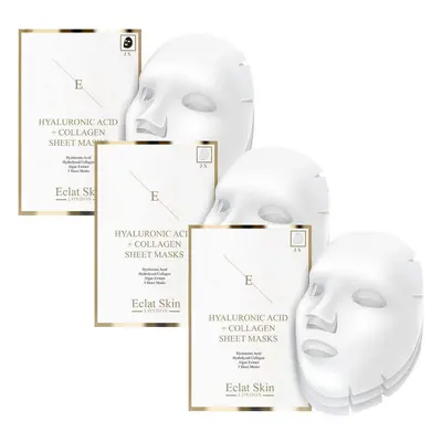 Komplet 9 masek pielęgnacyjnych „Hyaluronic Acid & Collagen Mask”