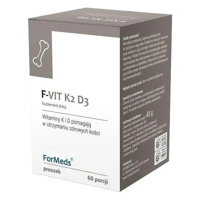 F-Vit K2 D3 Witamina K2 MK-7 100mcg + Witamina D3 2000IU 60 porcji 48g ForMeds