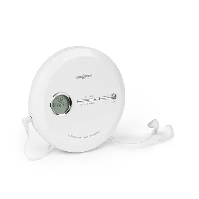 OneConcept CDC 100MP3 Discman Disc-Player, LCD ASP, zosilňovač basov, 2x1,5V; biela farba