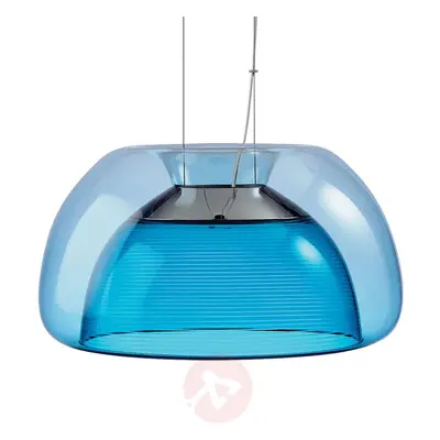 Kolorowa lampa wisząca LED Aurelia, niebieska