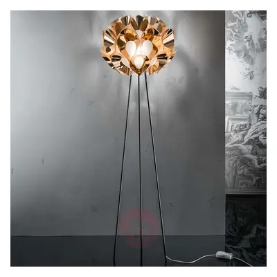 FLORA - designerska lampa stojąca, miedziana